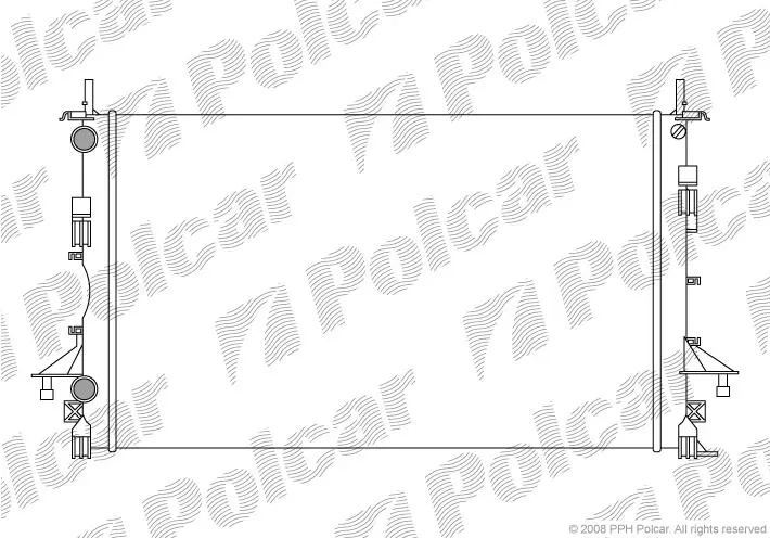 Радиатор охлаждения двигателя польша 603708A1