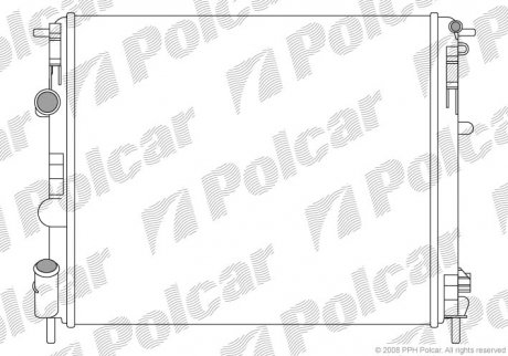 Радиатор охолодж. двигуна Renault Kangoo, 1.2, 09.98- польша 601508A5