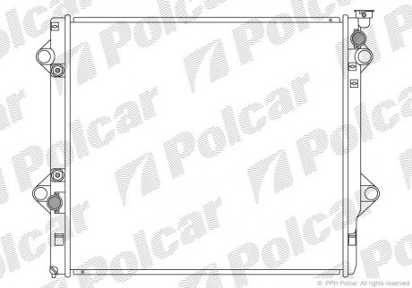 Радиатор охолодження 650x590x27 Toyota Land Cruiser Prado I (J120) 03-09 польша 819108-2
