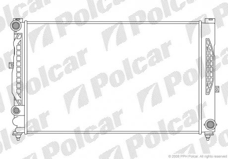 Радіатор охолодження двигуна, VW Passat, Audi A6 2.4-2,8 польша 132408A5