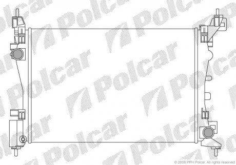 Радиатор охолодження Fiat Grande Punto 1.2-1.4 05- польша 302408-3