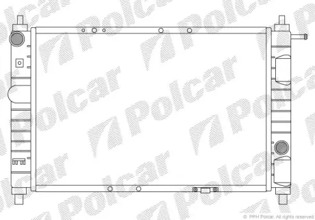 Радiатор охолодження (MT) Daewoo Matiz 0.8 2001-> польша 290208A