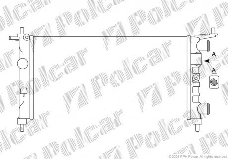 Радіатор охолодження Opel Corsa B 1.0/1.2 11.96-09.00 польша 555508A2