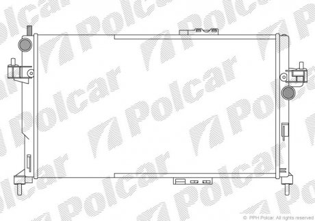 Радіатор охолодження Opel Corsa/Combo 1.3-1.7 00- польша 555608A4