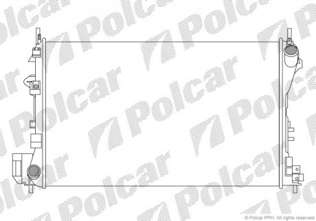 Радіатор охолодження Opel Vectra C 1.6-1.8 16V 02- (Economy Class) польша 551808A4