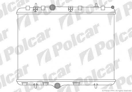 Радіатор охолодження Peugeot 407 1,8 16V 2,0 HDI 04- польша 574808A1
