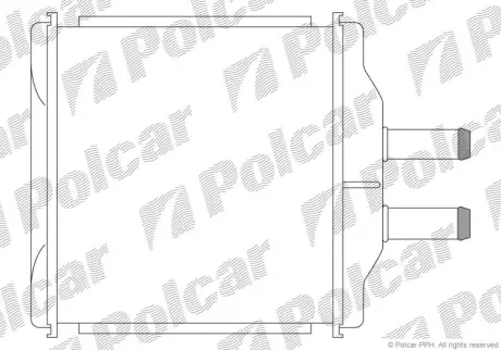 Радіатор опалювача Chevrolet Aveo польша 2500N81 Chevrolet Aveo т250