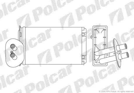 Радіатор опалювача VW T4 91- (+AC) Польша 9566N83