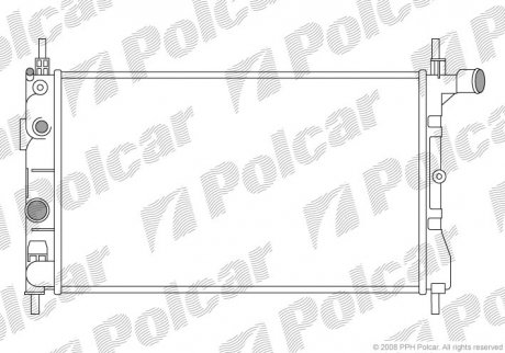 Радиатор Opel Kadett E 1.6 N/S/I 16SV/C16LZ/NZ -89 польша 550508A2