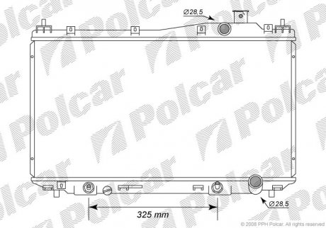Радиатор основний Honda Civic 1.4/1.6/1.7 12.00-12.05 польша 382508-2