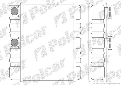 Радіатор пічки BMW 3(E46) 318i 99- X3(E83) 08- польша 2008N8-2