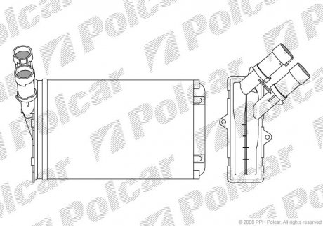 Радиатор пічки Citroen Berlingo/Peugeot Partner польша 2324N8-1