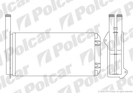 Радиатор печки (отопителя) польша 3206N8-1 на Форд Orion