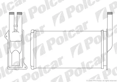 Радiатор пiчки Ford Scorpio I,II, Sierra 82- Польша 3214N81