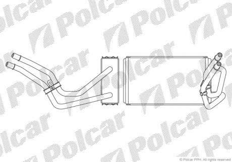 Радіатор пічки FORD TRANSIT 2.0D-2.4D 01.00-05.06 польша 3247N8-2