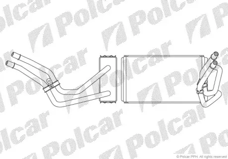 Радіатор пічки FORD TRANSIT 2.0D-2.4D 01.00-05.06 польша 3247N82