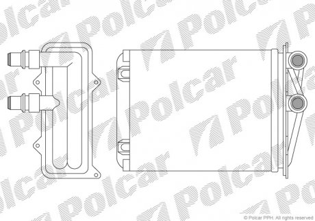 Радіатор пічки Opel Vivaro Renault Trafic 1.9D-2.5D 03.01- польша 6026N8-1