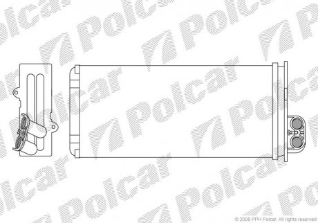 Радиатор пічки Renault Master 10/97- польша 6041N8-1