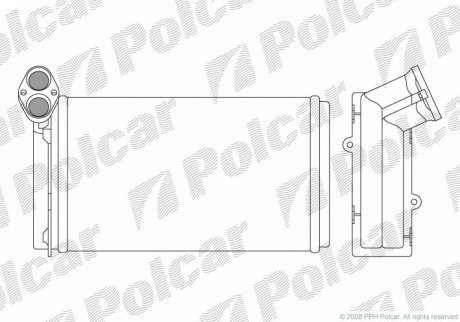 Радiатор пічки VW Sharan/Ford Galaxy/Seat Alhambra 1.8-2.8 03.95-03.10 польша 9550N8-3 на Фольксваген Шаран