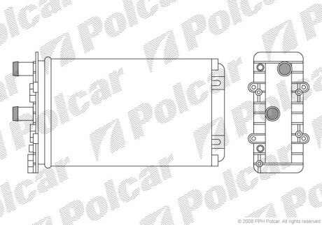 Радіатор пічки VW Transporter T4 (Trunk Cabin) 1.8-2.8/D 90- польша 9566N8-4