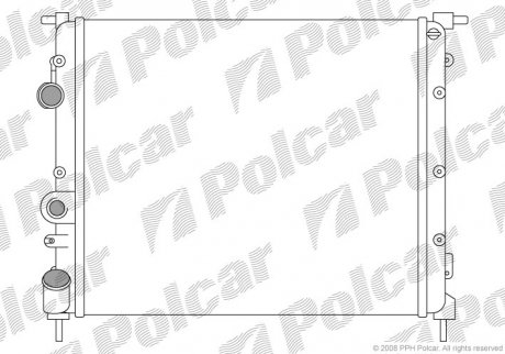 Радіатор Renault Megane 1.4/1.6 11/95- (-AC) польша 600708A1