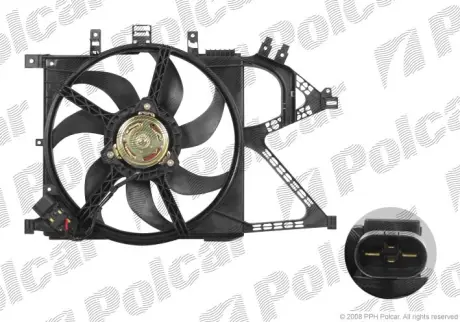 Вентилятор двигуна Opel Combo, 00-11 польша 555623W4 Опель Корса с