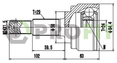 ШРКШ зі змазкою в комплекті profit 27103102