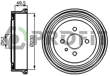 Барабан гальмівний profit 50200062