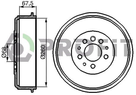 Барабан гальмівний profit 5020-0100