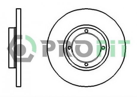 Передній гальмівний (тормозний) диск profit 5010-1076