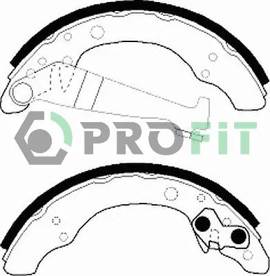 Колодки ручного (стоячого) гальма PROFIT 5001-0150 (фото 1)