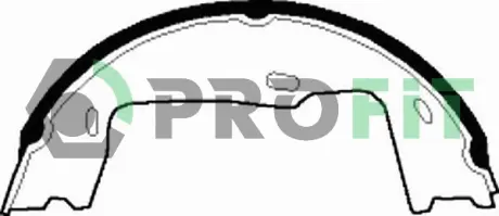 Колодки ручного (стоячого) тормоза PROFIT 5001-0227