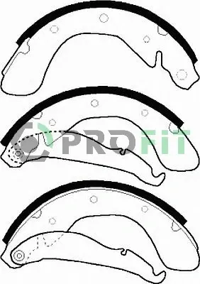 Колодки ручного (стоячого) гальма PROFIT 5001-0335 (фото 1)