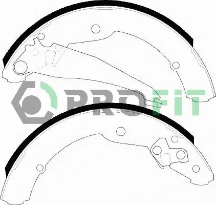 Колодки ручного (стоячого) гальма PROFIT 50010549 (фото 1)