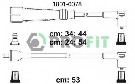 Комплект кабелів високовольтних profit 1801-0078