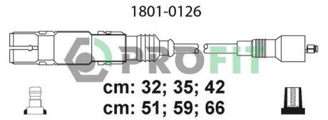 Комплект кабелів високовольтних profit 1801-0126