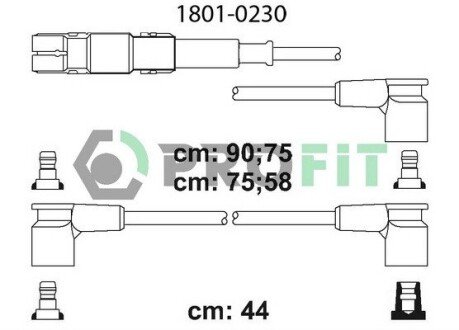 Комплект кабелів високовольтних profit 1801-0230