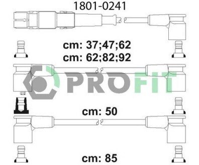 Комплект кабелів високовольтних profit 1801-0241