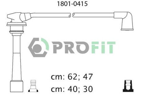 Високовольтні провода для свічок запалювання profit 18010415