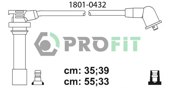 Комплект кабелів високовольтних PROFIT 18010432 (фото 1)