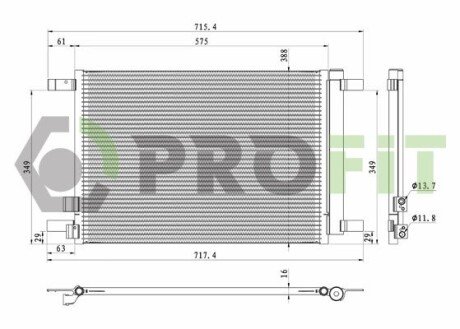Конденсер кондиціонера profit 17400031