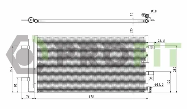 Конденсер кондиціонера PROFIT 17700023