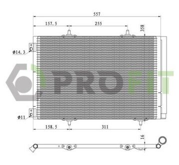 Конденсер кондиціонера profit 17700105