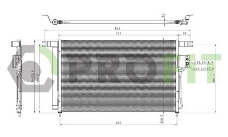 Конденсер кондиціонера profit 17700141