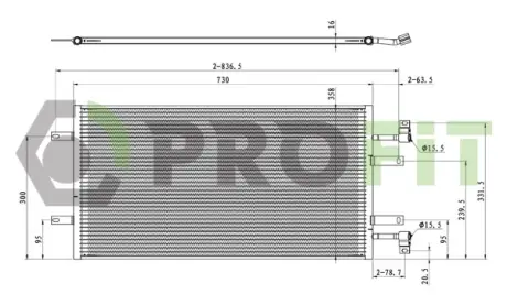 Конденсер кондиціонера PROFIT 17700384
