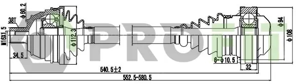 Піввісь PROFIT 27300605 (фото 1)