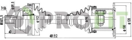 Піввісь profit 27301085