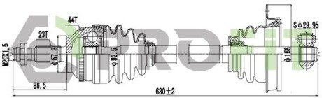 Піввісь profit 2730-3052