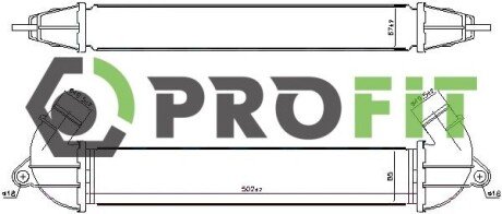 Радіатор інтеркулера profit 17800107