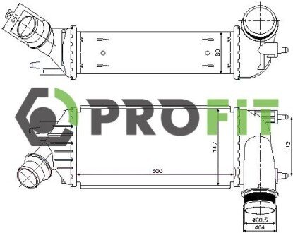 Радіатор інтеркулера profit 17800168